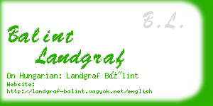 balint landgraf business card